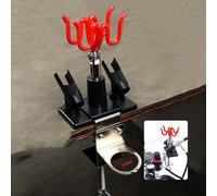 Morsetto porta aerografo in metallo con cremagliera laterale per spazzole e rego