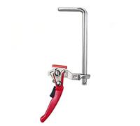Morsetto professionale per guide a cricchetto con largo, 160 x 60 mm | Piastra di pressione regolabile con meccanismo di bloccaggio per progetti di falegnameria e lavorazione del legno