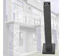 Morsetto quadrato in acciaio inox nero per ringhiera per portico, patio e balcone, supporto per pannello resistente per balaustre e recinzioni Design a metà palo ideale per ponti