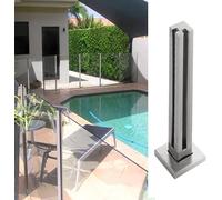 Morsetto quadrato in vetro per ringhiera in acciaio inox per balcone esterno giardino piscina scala recinzione argento decorazione casa e giardino