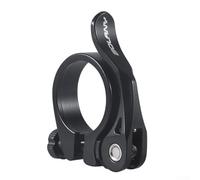 Morsetto reggisella a sgancio rapido per bicicletta da strada e montagna, collare sella in lega di alluminio ad alta resistenza con taglio CNC, fissaggio per tubi da 31,8 mm e 34,9 mm (34,9 mm nero)
