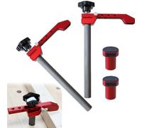 Morsetto regolabile a cricchetto per banco da lavoro in lega di acciaio, 19 mm, 20 mm, clip a sgancio rapido, fissaggio in legno, accessorio per scrivania e officina (19 mm)