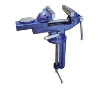 Morsetto resistente multifunzionale girevole da 75 mm di larghezza con fori bloccaggio for tavolo in ghisa banco aggiornato,Alta Efficienza(White)