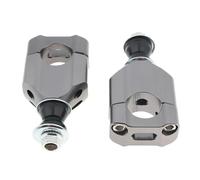 Morsetto riser for montaggio su manubrio moto CNC da 2 pezzi 1 1/8 pollici 28 mm, alluminio(Silver)
