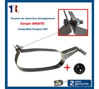 Morsetto Cinturino Riparazione Silenziatore Posteriore + Silent Block Lato Pinze
