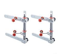 Morsetto scorrevole per cassetti, supporto magnetico, doppia scala incisa, lunghezza regolabile per chiave a levetta, cuscinetti in gomma, plastica, metallo, bianco, arancione, armadio fai da te (set