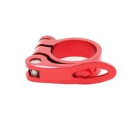 Morsetto Sella Bici 28.6/31.8/34.9MM Alloy Bike Seat Post Clamp Collare | Quick Release Mountain MTB BMX Road Bicycle Universal(34.9mm Red)