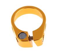 Morsetto Sella Bici Lega di alluminio MTB bici bicicletta ciclismo sella reggisella morsetto reggisella rosso oro argento blu nero Collarino Reggisella(Gold)