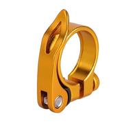 Morsetto Sella Bici Morsetto for reggisella for bici 1pc in lega di alluminio a sgancio rapido MTB supporto for reggisella for sella for bicicletta Collarino Reggisella(Gold-34.9MM)