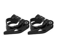Morsetto Sella Bicicletta in Lega di Alluminio 31,8MM, Clip Regolabile Quick Release, 2 Pezzi - Resistente e Leggero, Facile Montaggio, Perfetto per Biciclette da Montagna (Nera)