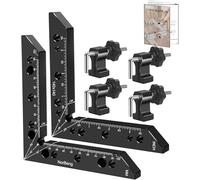 Morsetto Squadra di Posizionamento a 90 Gradi,Morsetti angolari,Alluminio Righello di Posizionamento ad Angolo Retto,Strumento da falegname la lavorazione del legno per Armadi,Cassetti,Cornice (140mm)