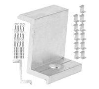 Morsetto terminale per modulo solare, 12 pz, per altezza modulo 45 mm, in alluminio, in ccessori di fissaggio, supporto per modulo FV, morsetto per bordo pannello solare fotovoltaico