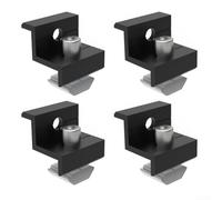 Morsetto terminale per modulo solare, set di staffe medie in lega di alluminio, per 30 pannelli solari da 35 mm, compatibile con guide a forma di U e guide MN (4 morsetti terminali)