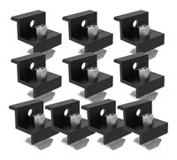 Morsetto terminale per modulo solare, set di staffe medie in lega di alluminio, per 30 pannelli solari da 35 mm, compatibile con guide a forma di U e guide MN (10 morsetti terminali)