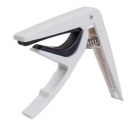 Morsetto traspositore a clip a sostituzione, Capotasto for chitarra 2 pezzi universale a cambio rapido nero e bianco(White)