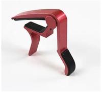 Morsetto traspositore a clip a sostituzione, Capotasto for chitarra in lega di alluminio con cambio chiave, strumenti for liutaio e tappetino for teoria della multicolore(Red)