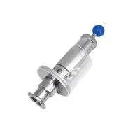 Morsetto triplo da 3,8 cm, 0,2-2,2 bar, valvola di sicurezza diretta per la produzione di birra sanitaria in acciaio inossidabile SUS304 (adatto per tubo OD 38 mm)