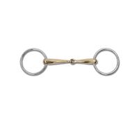 Morsi 2 anelli per cavallo brisure semplice massiccio Waldhausen Cupris Argenté 13,5 cm