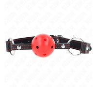 Morso Ball Gag Cavo BDSM Kink - Rigido, Rosso 6,5 cm