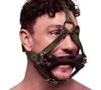 Morso con osso Camo Bone Gag pesante fetish bondage bit pelle PU regolabile BDSM