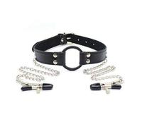 Morso con pinzette per capezzoli fetish bondage