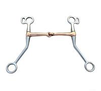 Morso in acciaio inox con bocca in rame per equitazione inglese, 12 x 18 cm, spessore 14 mm, per comfort e durata
