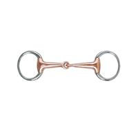 Morso oliva in acciaio inox vuota ad anelli snodato con imboccatura in rame 20 m