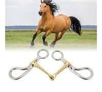 Morso Per Bocca di Cavallo in Acciaio Inossidabile da 125 Mm con Giunto in Rame Attrezzatura Per Allenamento Equestre Per Briglie Per Cavalli da Equitazione E Punte Western Filetto Per Equitazione