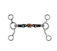 Morso per Bocca di Cavallo Morso for cavallo Acciaio inossidabile a bassa leva Rullo in rame a bocca sciolta Avvolgimento in Punta rigida Bocca avvolta in filo di(Mouth Length 135 MM)