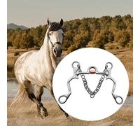 Morso per cavallo, bocca in rame, acciaio inossidabile con ganci per