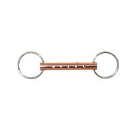 Morso respiro intero ad anelli in acciaio inox e rame vuoto 21 mm