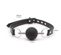 MORSO sottomissione SCHIAVO BOCCA palla SFERA SILICONE NERO ball bondage