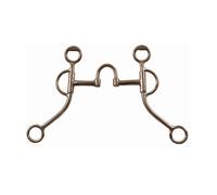 Morso western correctional in inox con imboccatura a ponte mobile e aste lunghe