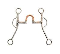 Morso western correctional in inox, imboccatura con ponte mobile in rame Pools