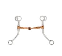 Morso western inox snodato ad aste corte e con imboccatura in rame