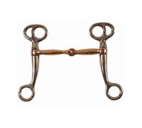 Morso western snodato ad aste corte in ferro cromato e con imboccatura in rame P