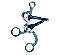 Morso western snodato blu in acciaio inox pieno con chiamate decorate 10 mm