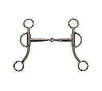 Morso western snodato inox ad aste corte e imboccatura con inserti in rame Pools