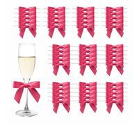 MORSUNBELA 50 Fiocchi Regalo Fiocchi, Piccoli Fiocchi, Decorazione Regalo per Natale, Matrimoni e Confezioni Regalo, Magenta