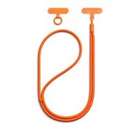 MORSUNBELA Cordino per cellulare da collo, laccio per cellulare da collo, laccetto regolabile per cellulare, cordino cellulare tracolla, universale cordino telefono, arancione