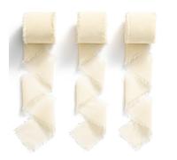 MORSUNBELA Nastro in chiffon per matrimonio, 3,8 cm x 19,2 m, nastro di seta