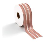 MORSUNBELA Nastro in velluto rosa antico, larghezza 1 cm, nastro decorativo