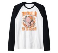 Mortadella Cibo Italiano Ride Il Pranzo Carne Divertente Maglia con Maniche Raglan