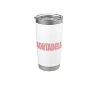 Mortadella Scritta Bold Rosa Bicchiere termico in acciaio inox doppia parete