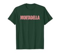 Mortadella Scritta Bold Rosa Maglietta, Uomo, Verde Foresta, L