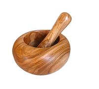Mortaio Circa 10 Cm In Legno Di Olivo