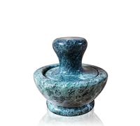 Mortaio Classico da Cucina Marmo Verde con Pestello Green Marble Mortar 10cm