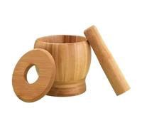 mortaio con Maja - Crusheur di pillole di legno 10x10cm | Specie Crusher Manual | Strumento per schiacciare l'aglio di legno | Per chef e noci fatte in casa