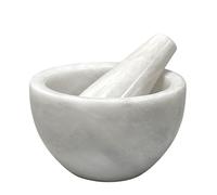 Mortaio con Pestello in Marmo Bianco Carrara Marble Mortar Design Home Ø 6cm