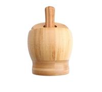 Mortaio con Pestello Mulino in legno con mortaio e pestello Set pentola for aglio Ciotola for macinare Utensili gadget da cucina Frantoio for erbe(M)